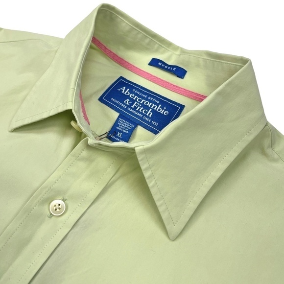 NWT Vintage Abercrombie & Fitch Button Down Shirt Muscle Fit Hong Kong Made XL - Picture 1 of 11